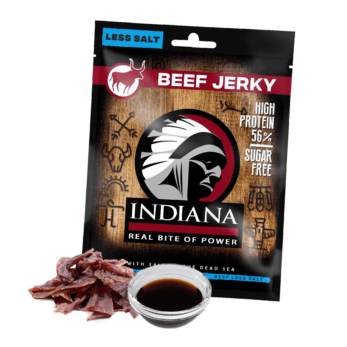 Indiana Jerky Hovězí sušené maso Less Salt 25g