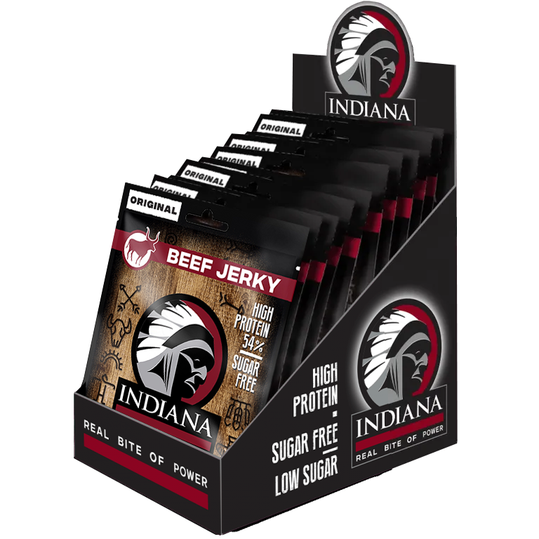 Indiana Jerky Hovězí sušené maso Original - 10ks