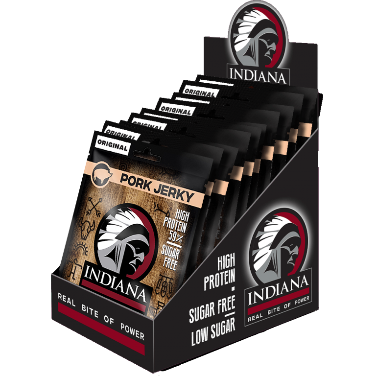 Indiana Jerky Vepřové sušené maso - 10ks