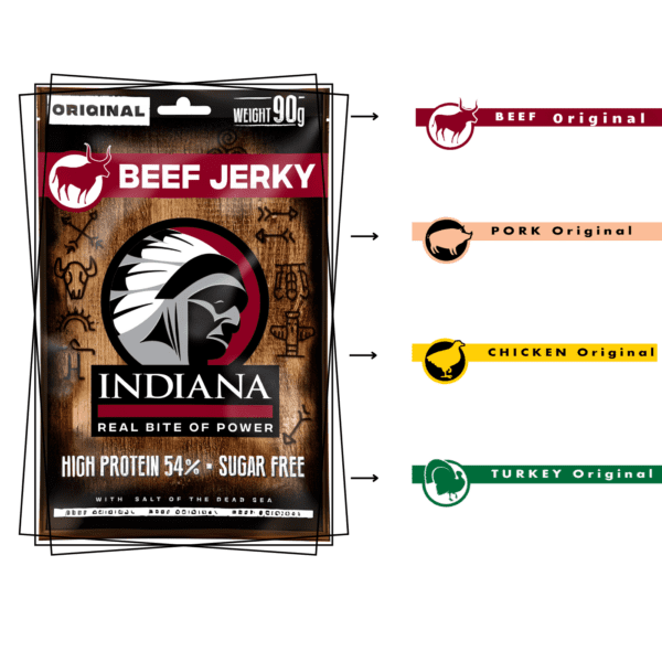 Indiana Jerky - Degustační set Original 10ks