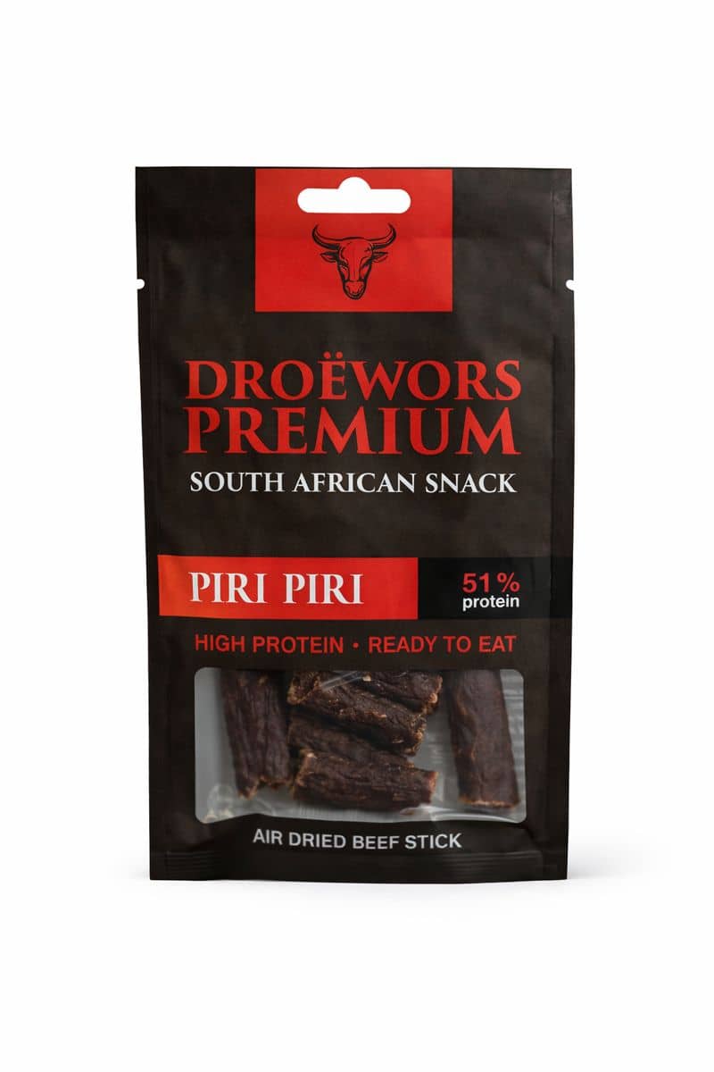 DROËWORS I SUŠENÉ HOVĚZÍ KLOBÁSKY I PERI PERI | 40g